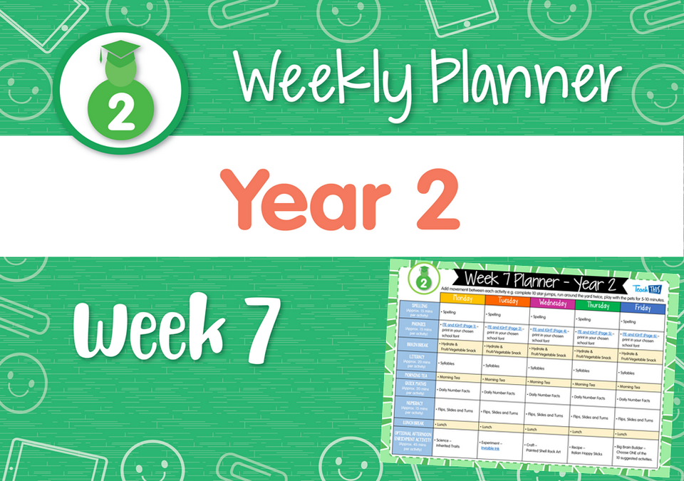 Weekly Planner - Year 2 Week 7