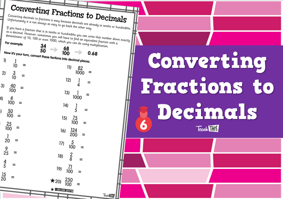 Converting Fractions to Decimals