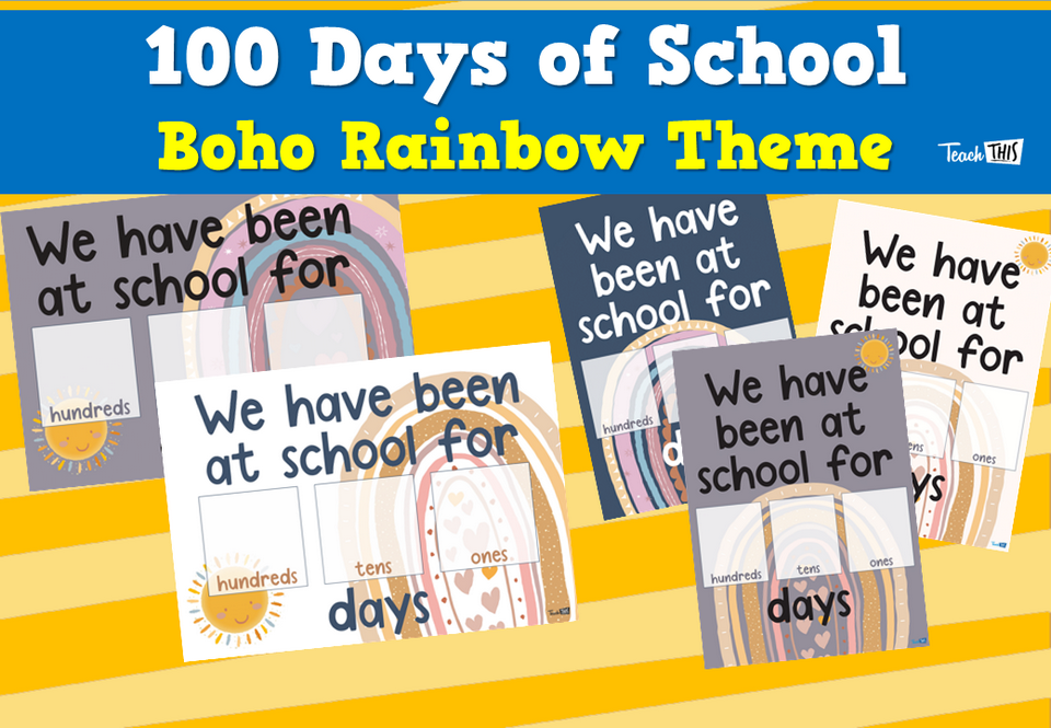100 Days of School - Boho Classroom Theme