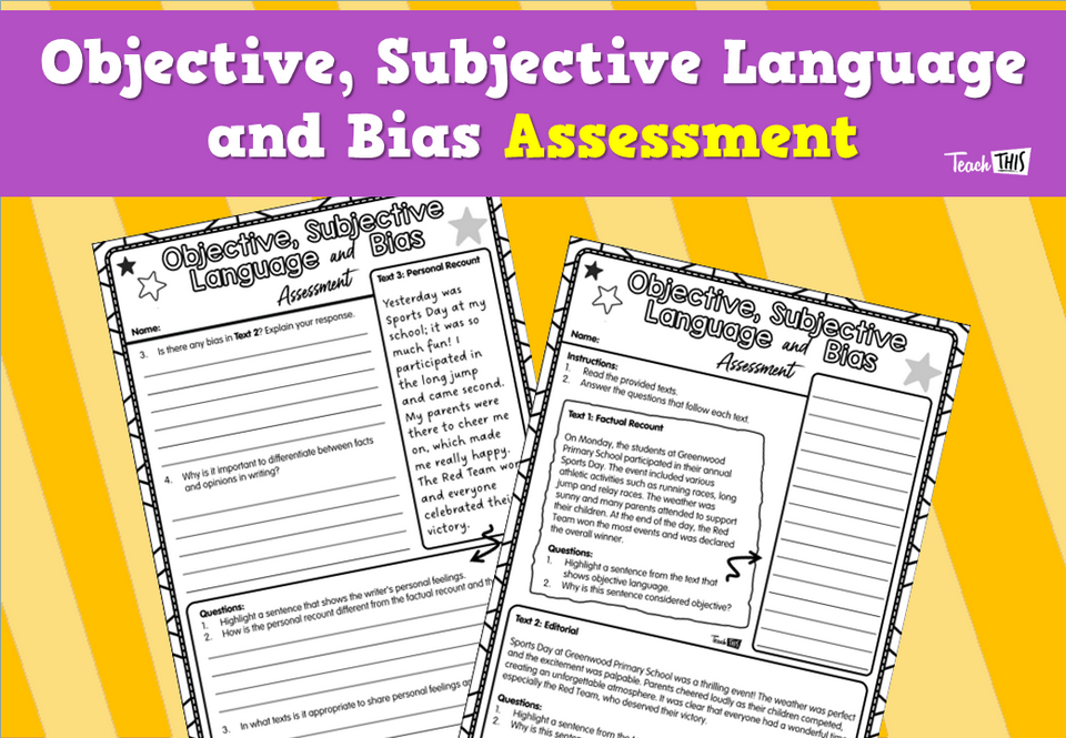 Objective, Subjective Language and Bias Assessment
