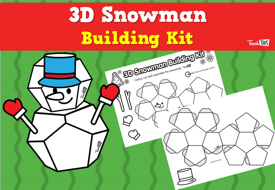 3D Snowman Building Kit