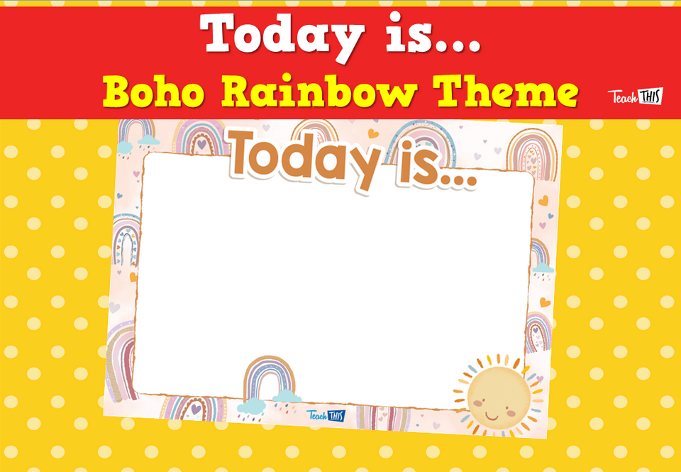 Today is... - Boho Rainbow Theme