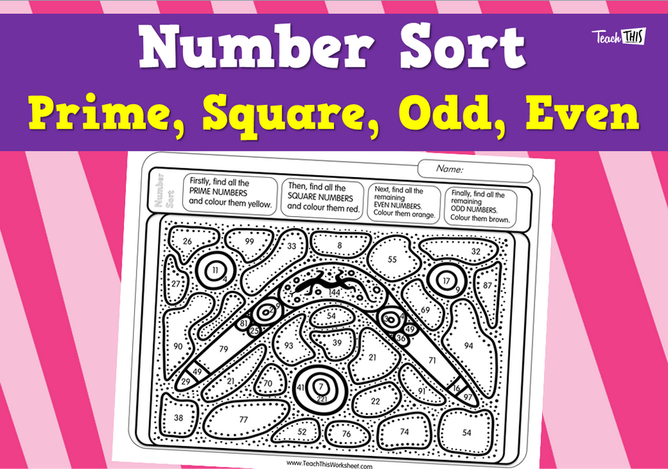 Number Sort - Prime, Square, Odd, Even