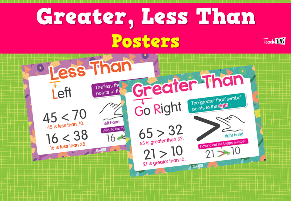 Greater, Less Than Posters