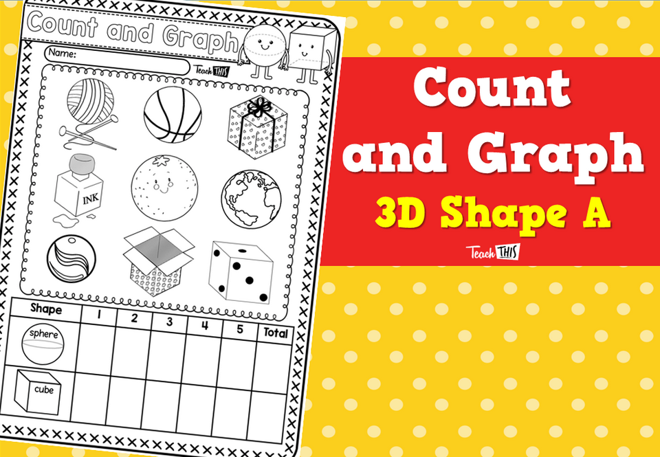 Count and Graph - 3D Shape A