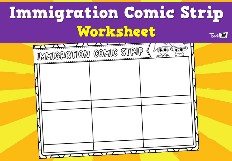 Immigration Comic Strip - Worksheet