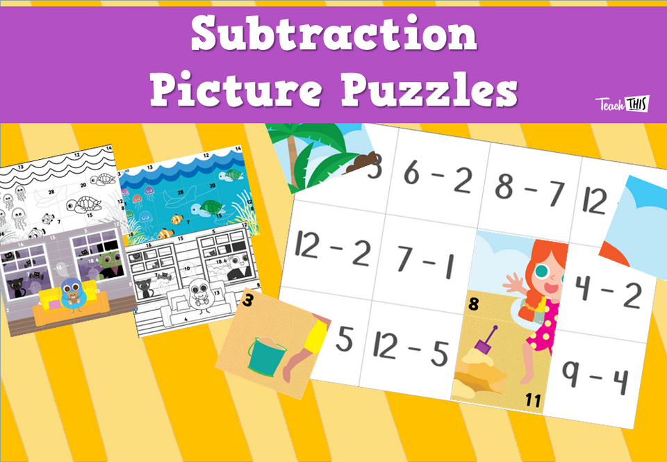 Subtraction Picture Puzzles
