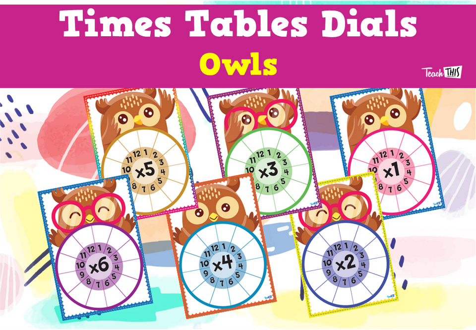 Times Tables Dials - Owls