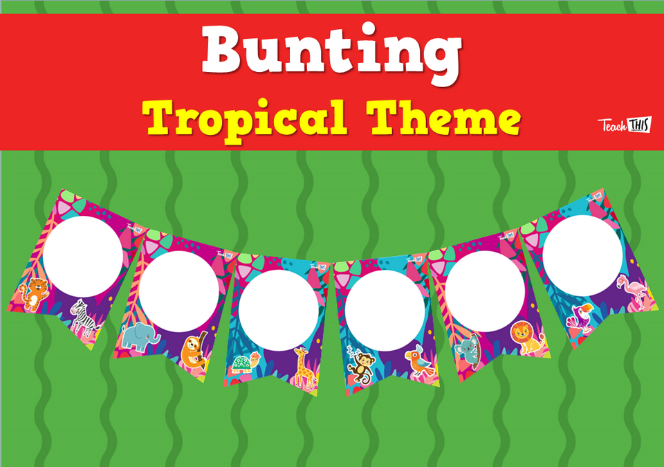 Bunting - Tropical Theme
