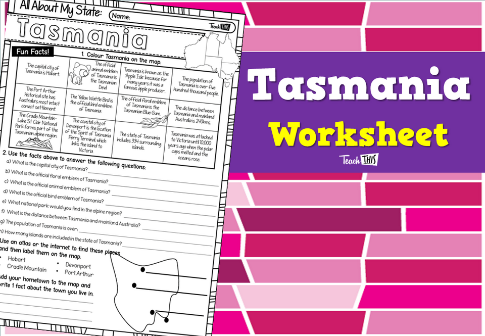 Tasmania - Worksheet