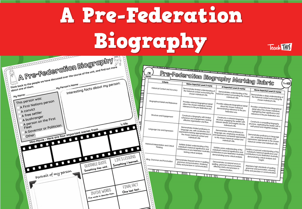 A Pre-Federation Biography