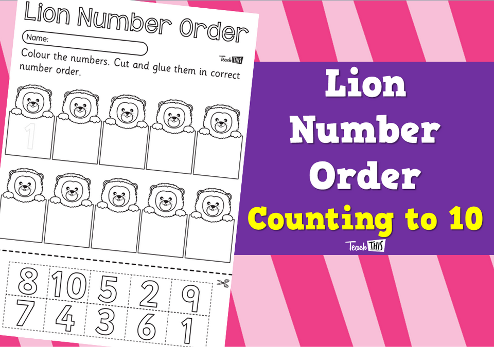 Lion Number Order - Counting to 10