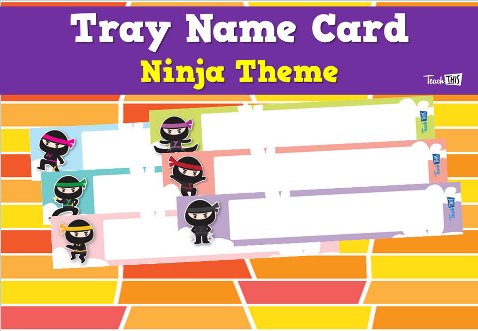 Tray Name Card - Ninja Theme