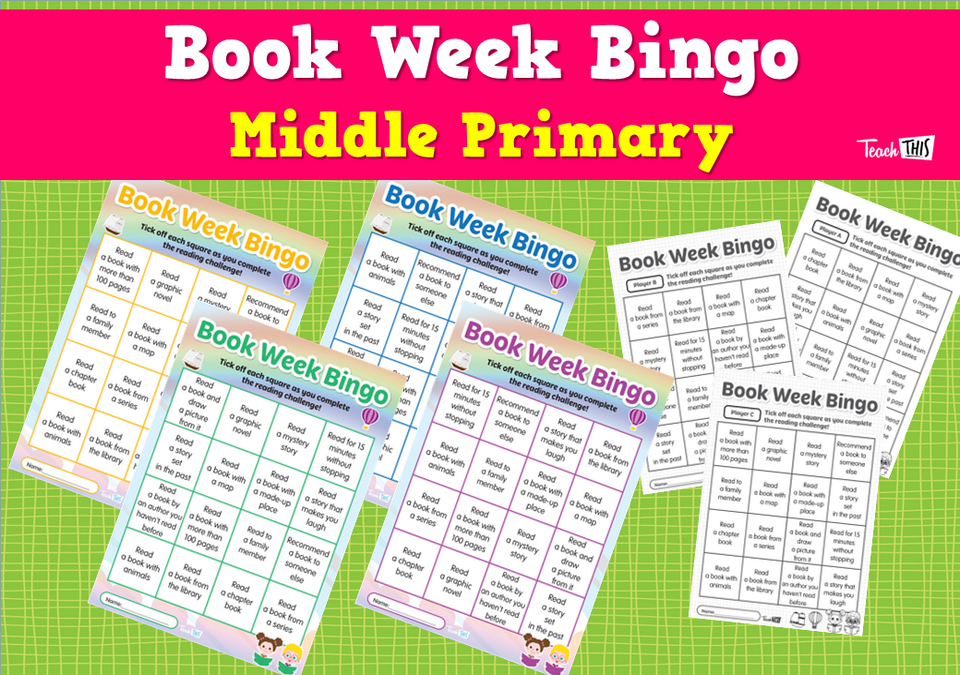 Book Week Bingo - Middle Primary