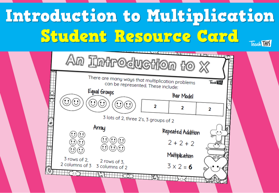Introduction to Multiplication - Student Resource Card