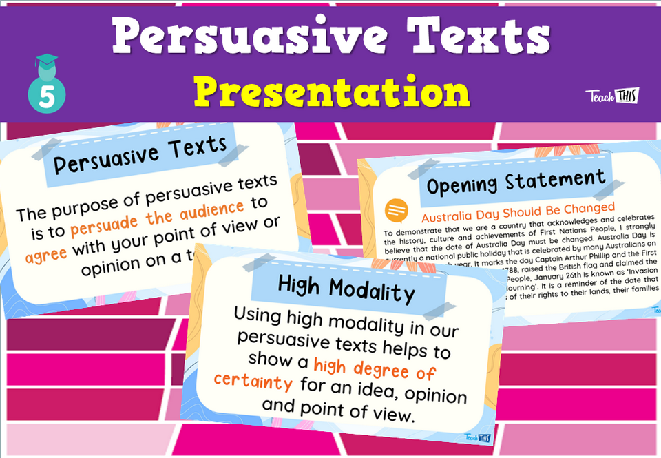 Persuasive Texts - Presentation