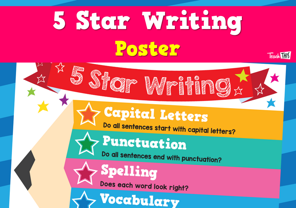 5 Star Writing Poster