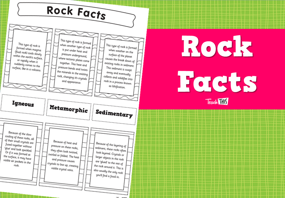 Rock Facts - Worksheet