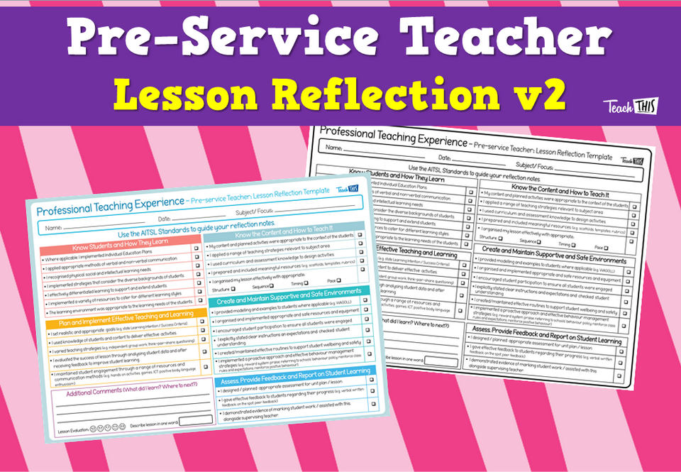 Pre–Service Teacher Lesson Reflection v2