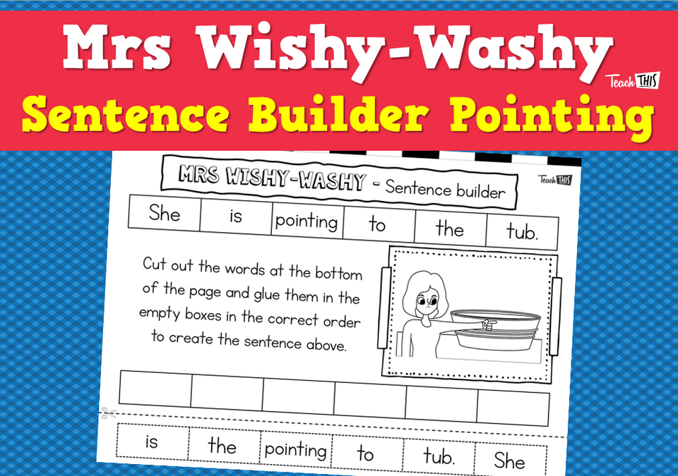Mrs Wishy-Washy Sentence Builder Pointing