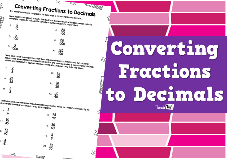 Converting Fractions to Decimals