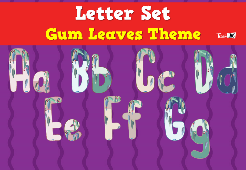 Letter Set - Gum Leaves Theme