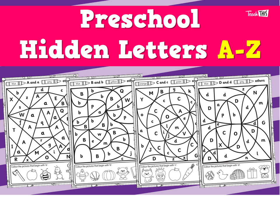 Preschool Hidden Letters A-Z
