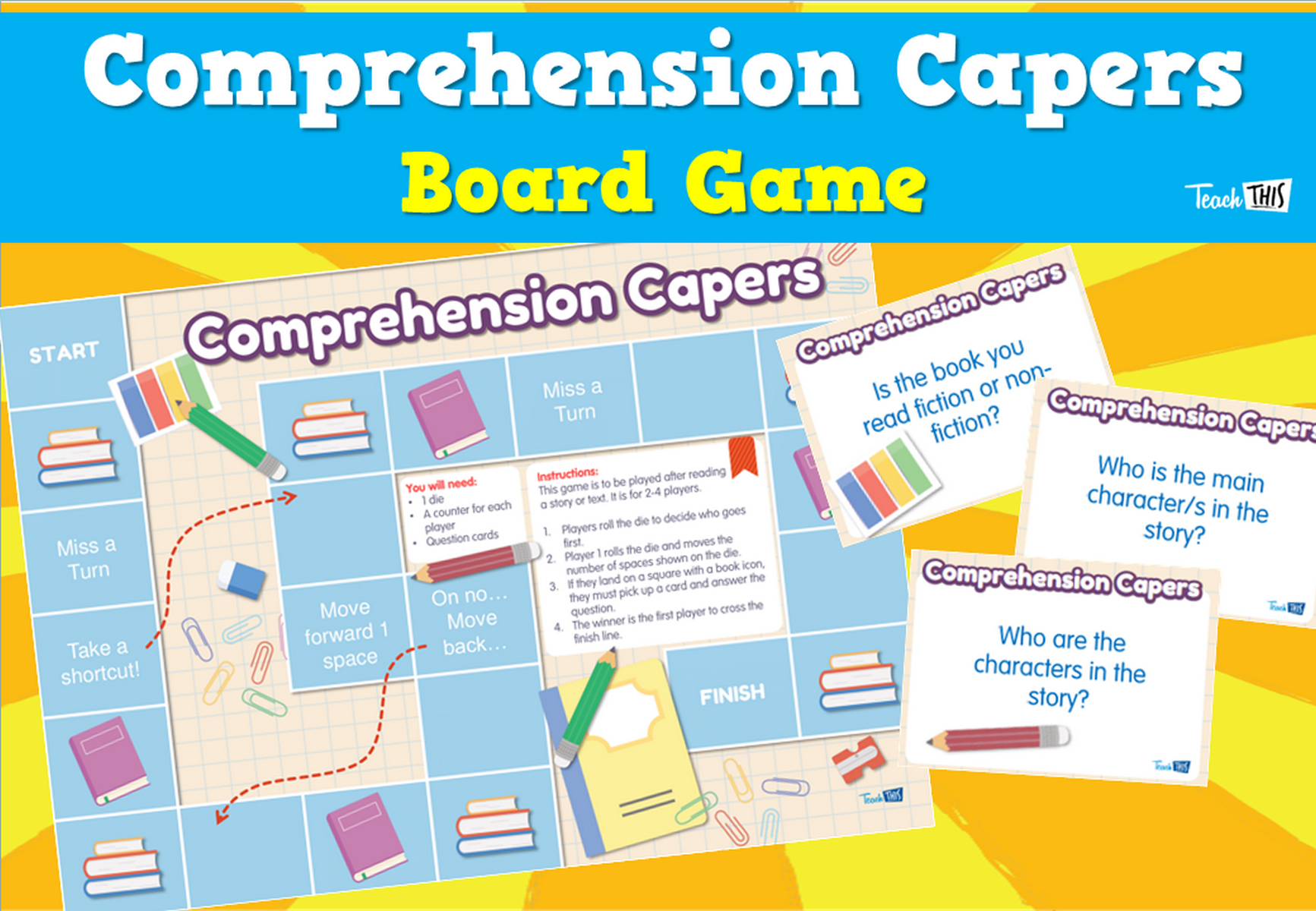 Comprehension Capers - Board Game