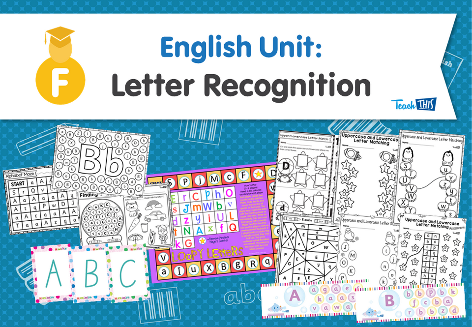 English Unit: Letter Recognition – Upper and Lowercase