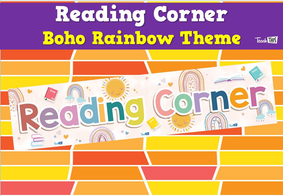 Reading Corner - Boho Rainbow Theme