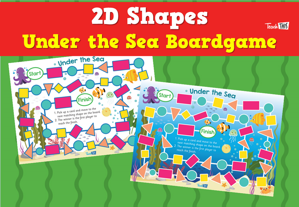 2D Shapes Under the Sea Boardgame