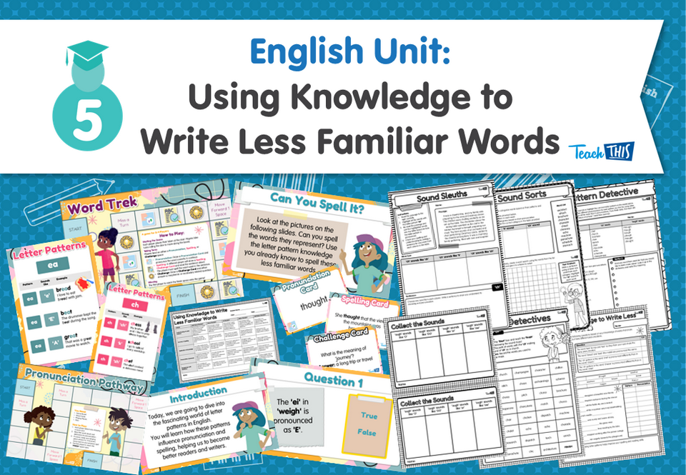 English Unit: Using Knowledge to Write Less Familiar Words