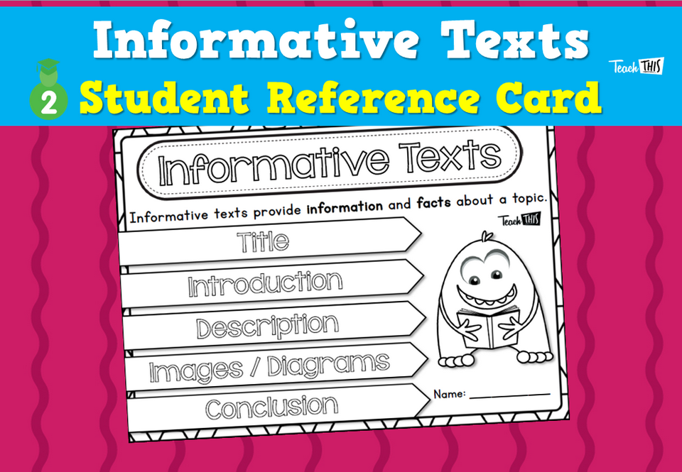 Informative Texts - Student Reference Card