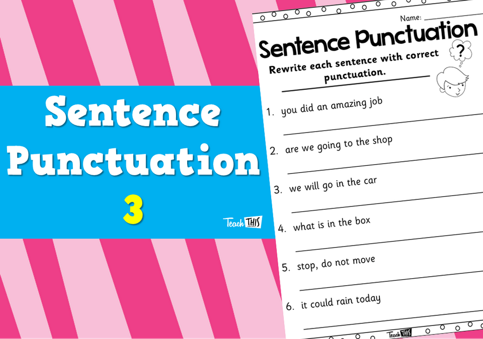 Sentence Punctuation 3