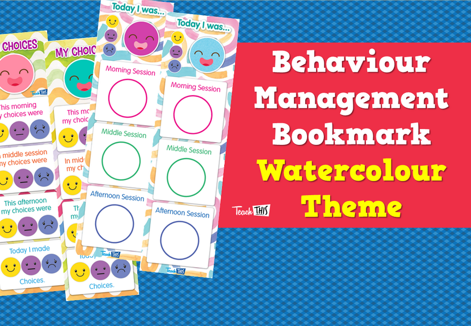 Behaviour Management Bookmark - Watercolour Theme