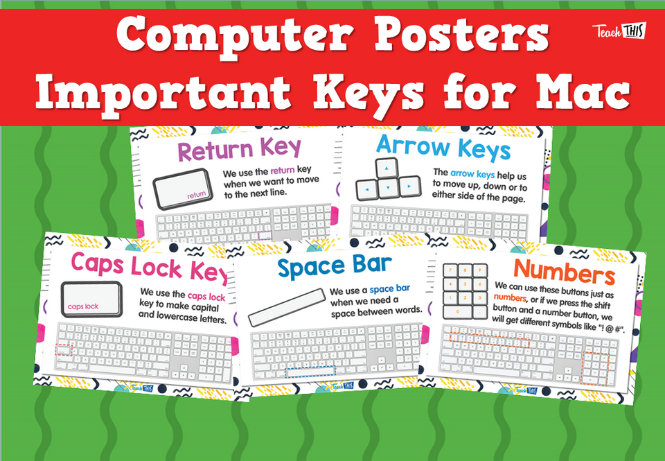Computer Posters - Important Keys for Mac