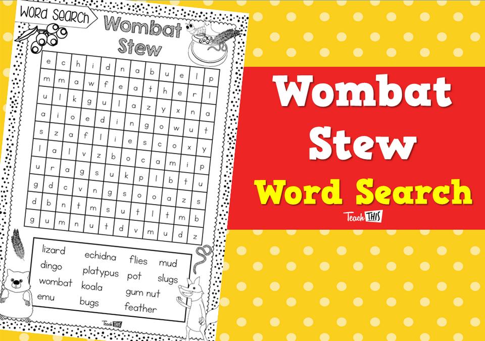 Wombat Stew - Word Search