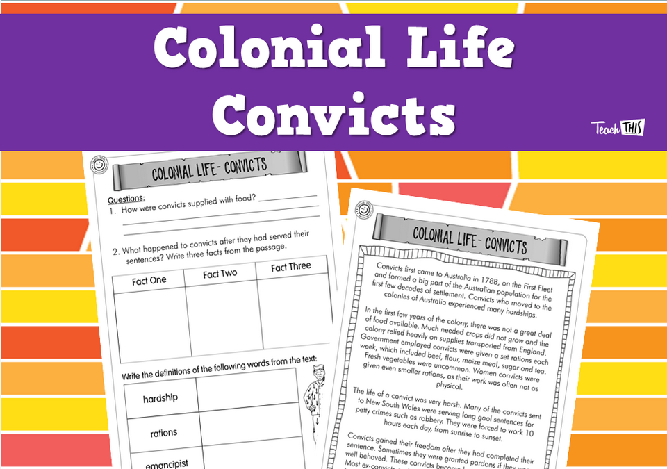 Colonial Life - Convicts (2pg)