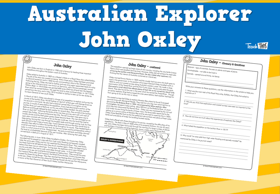 Australian Explorer - John Oxley (8pg)