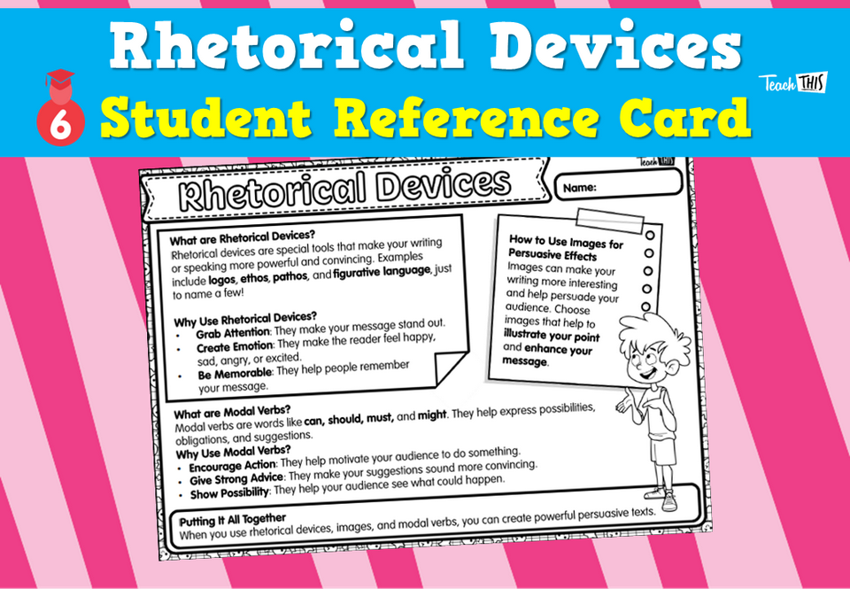 Rhetorical Devices - Student Reference Card