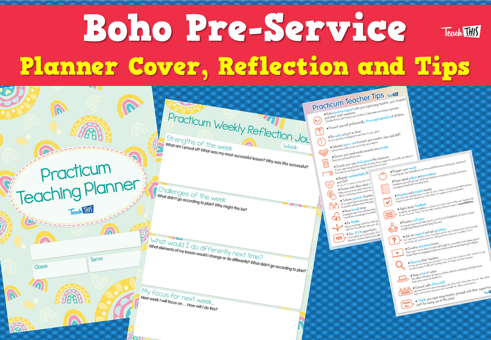 Boho Pre-Service Planner Cover, Reflection and Tips