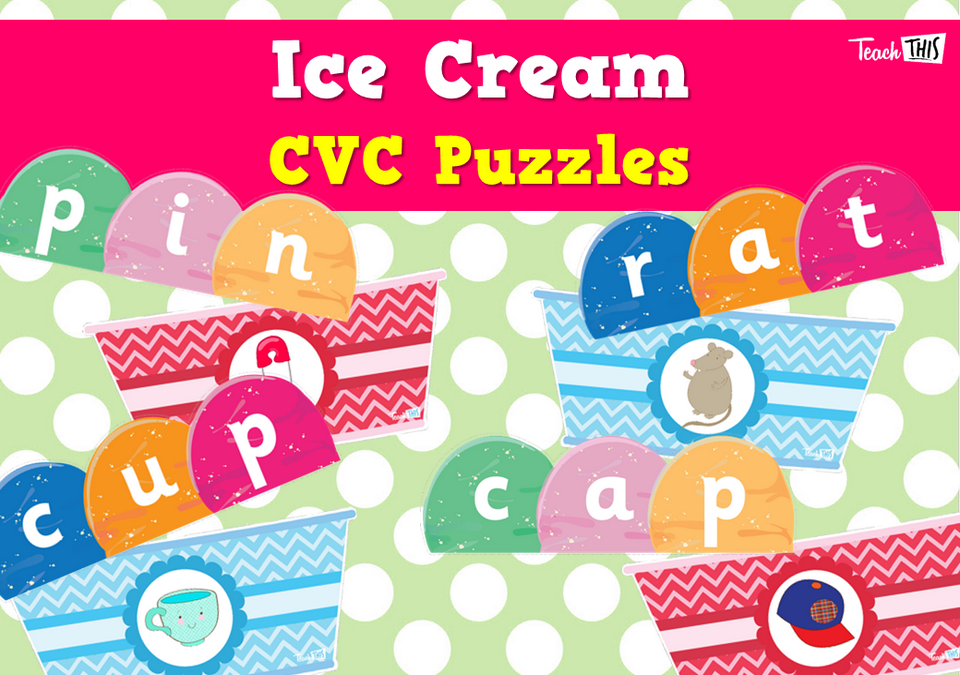 Ice Cream - CVC Puzzles