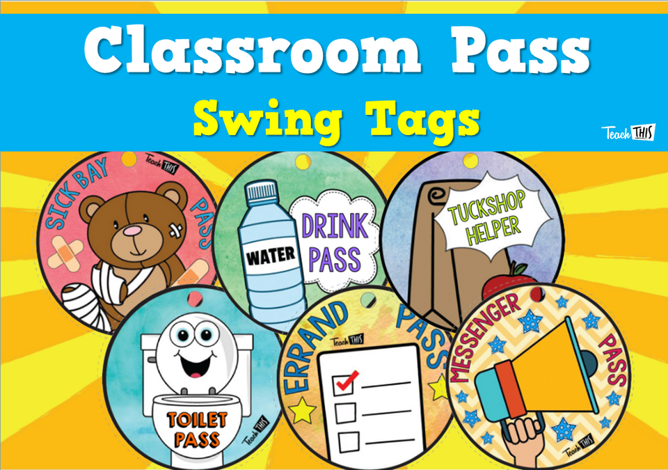 Classroom Pass - Swing Tags