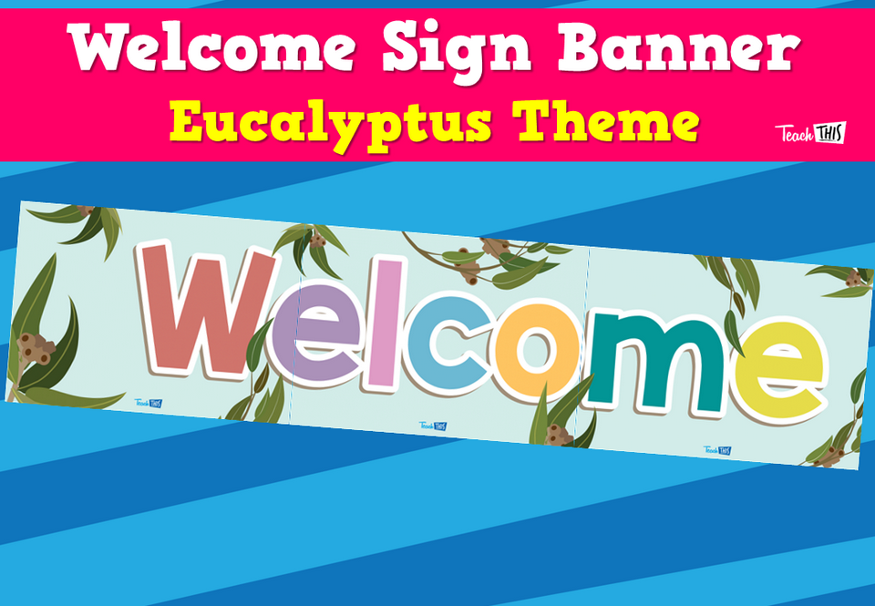 Welcome Sign Banner - Eucalyptus Theme