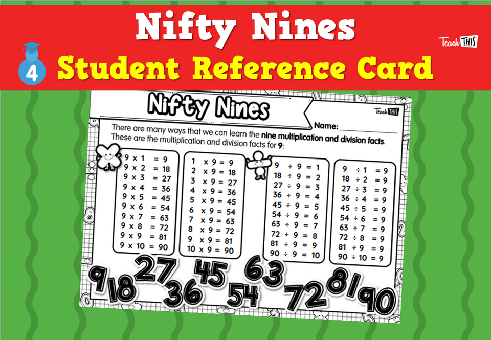 Nifty Nines - Student Reference Card