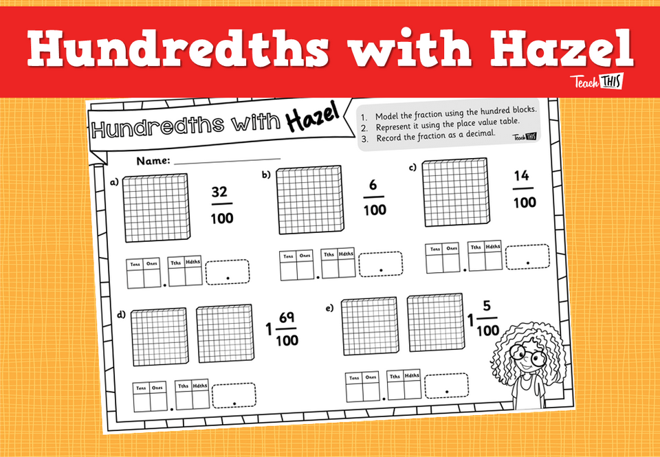 Hundredths with Hazel