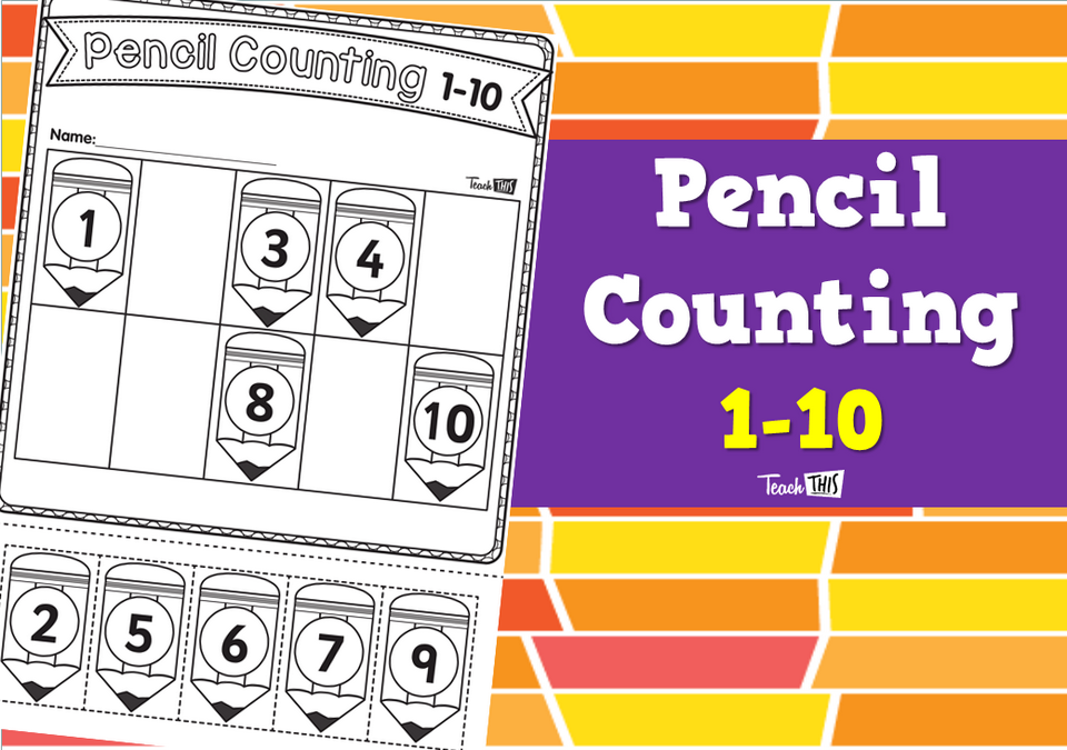 Pencil Counting 1-10