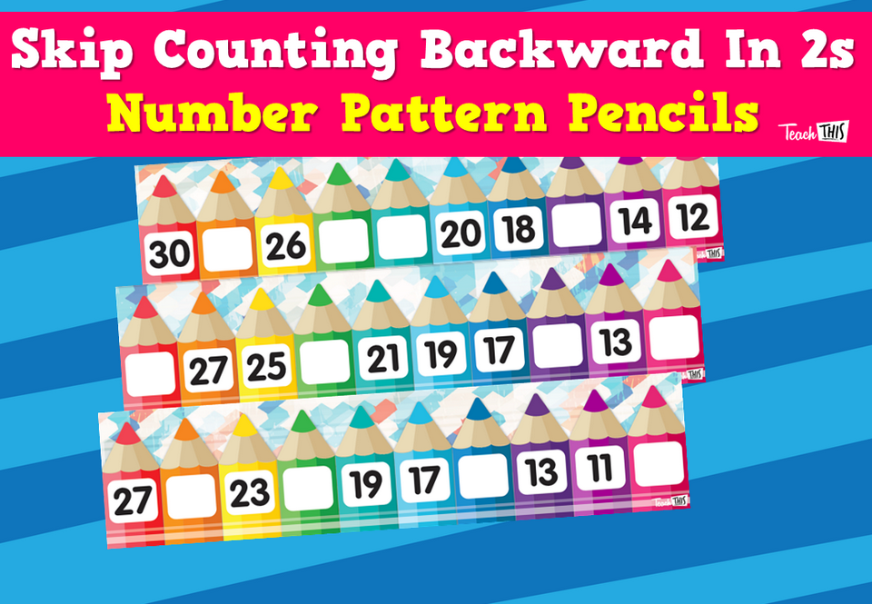 Skip Counting Backward In 2s – Number Pattern Pencils