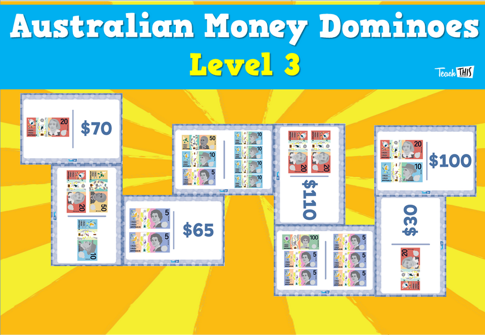 Australian Money Dominoes Level 3