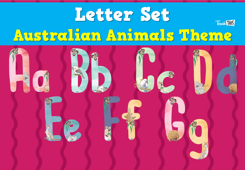 Letter Set - Australian Animals Theme